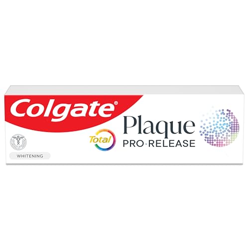 Colgate Total Plaque Pro Release Whitening Toothpaste, Whitening Anticavity Toothpaste, Helps Reduce Plaque and Whitens Teeth, 1 Pack, 3.0 Oz Tube