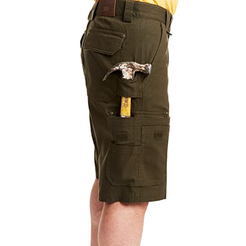 Smith's Workwear Men's Stretch Cargo Utility Short, Black Olive, 32