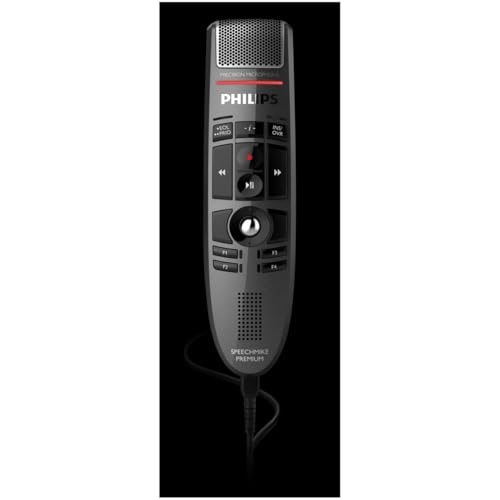 Philips SpeechMike Premium Dictation USB Microphone, Push-Button
