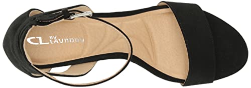 CL by Chinese Laundry Women's Go On 2 Platform Dress Sandal, Black Super Suede, 8 W US