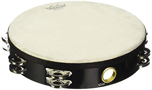 Remo TA-5210-70 Fiberskyn Tambourine - Quadura Black, 10"