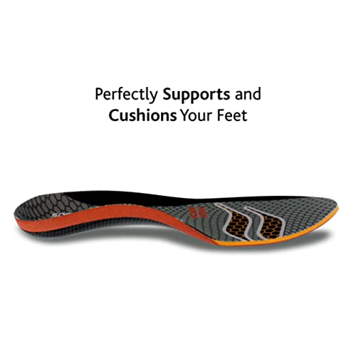 Sof Sole Women's High Arch Unisex FIT Support Insoles, Grey, Women's 5-6/Men's 3-4