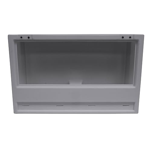 Wise 8WD100-1B-221 Deluxe Series 37" Pontoon Bench Seat Base Only (8WD100 Cushion Required to Complete), Grey