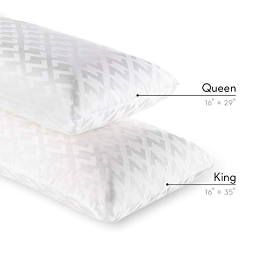 Z Gel-Infused Dough Memory Foam + Z Gel Pillow - Removable Tencel Cover - Queen - High Loft