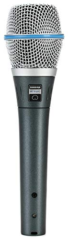 Shure BETA 87C Studio Grade Vocal Microphone with Built-in Pop Filter - Single Element Cardioid Condenser Mic with A25D Mic Clip and Storage Bag, Ideal for Studio Recording and Live Performances