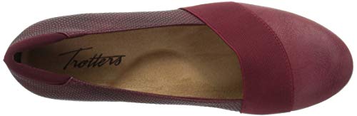 Trotters Women's Melinda Ballet Flat, Burgundy, 7.0 W US