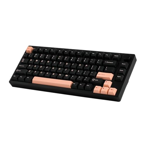 EPOMAKER P75 Wireless Aluminum Mechanical Keyboard, Bluetooth 5.0/2.4GHz/USB-C Hot Swappable Custom Keyboard, Gasket Structure Creamy Keyboard for PC/Tablet/PS/Xbox (Black, Wisteria Tactile Switch)