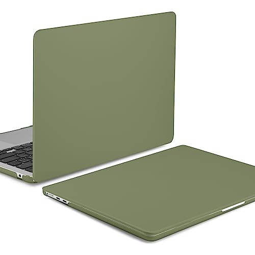 Batianda Compatible with 2023 MacBook Air 15 inch Case Model A2941 M2 Chip, Rubberized Smooth Touch Plastic Protective Hard Shell with Screen Protector Keyboard Cover and OTG Adapter,Solid Green
