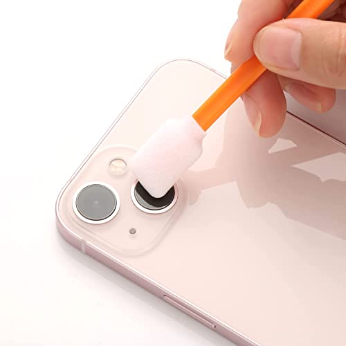 AAwipes Foam Sticks Cleaning Swabs (50 pcs 5.25" Large Rectangular Foam Tips, Orange) Cleanroom Cleaning Swab Sponge Stick for Inkjet Printer, Optical Instruments, General Cleaning (C714C)