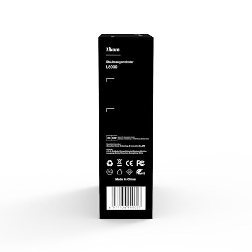 Tikom Robot Vacuum and Mop, L8000 Laser LiDAR Navigation Robotic Vacuum, 3000Pa Suction, 150Mins Max, 45dB, 14 No-Go Zones, 20 Virtual Walls, Self-Charging, Good for Pet Hair, Carpet, Hard Floor