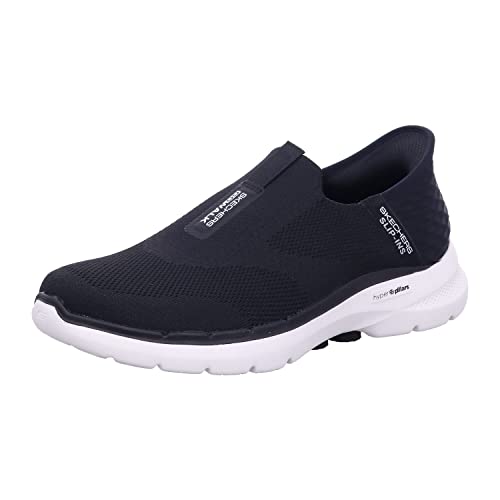 Skechers Men's Gowalk 6 Slip-Ins-Athletic Slip-On Walking Shoes | Casual Sneakers with Memory Foam, Black, 10