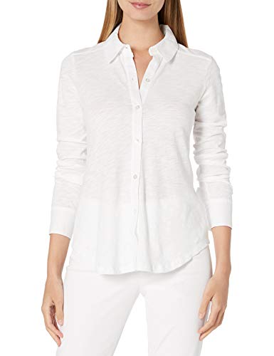Theory womens Blouse Shirt, White, Large US