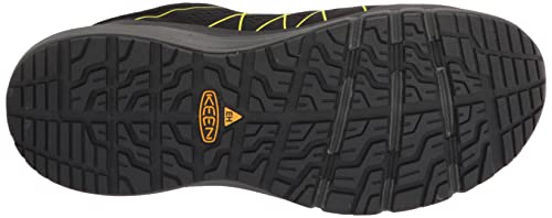 KEEN Utility Men's Vista Energy Shift Low Height Composite Toe Slip On Industrial Work Shoes, Black/Evening Primrose, 10 Wide