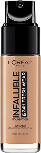 L'Oreal Paris Makeup Infallible Up to 32 Hour Fresh Wear Lightweight Foundation, 510 Hazelnut, 1 Fl Oz, Packaging May Vary