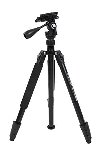 Celestron 82051 Hummingbird Fast Action Pan Tilt Head Tripod for a Spotting Scope, Binocular or Camera, Black