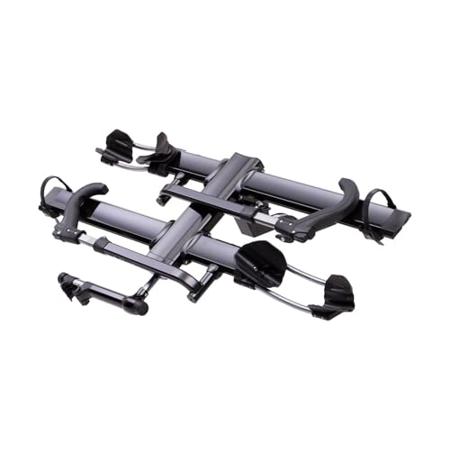 KUAT NV 2.0-1.25" - 2-Bike Hitch Rack | Robust 2-Bike Rack with Trail Doc for Riders & Cyclists | Rugged All-Metal Construction | E-Bike Compatible | Easy Installation, Black Metallic/Gray Anodize