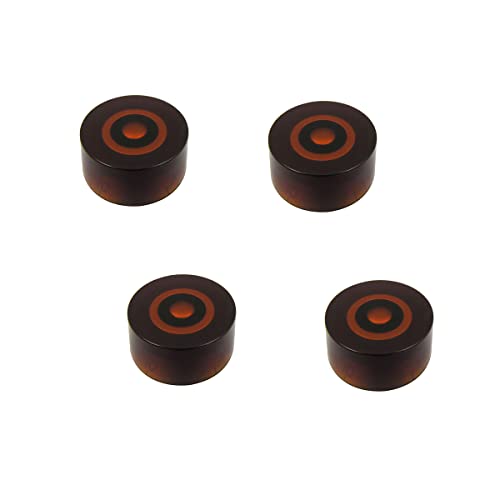 ROZILO 4pcs Volume Tone Electric Guitar Top Hat Knobs Speed Control Knobs fits LP Guitar Black Red with White Number