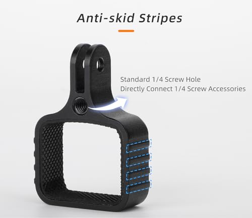 LIBOQIAO Expanding Mount Holder for DJI Osmo Pocket 3, Metal Expansion Bracket Frame for Pocket 3 Camera Adapter Mount Metal Adapter Bracket, Osmo Pocket 3 Accessories (Black)