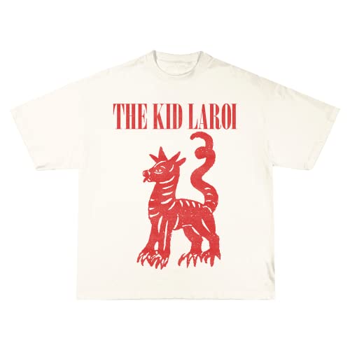 The Kid Laroi Unisex's Standard EOTW Red Sketch Tee, White, Large