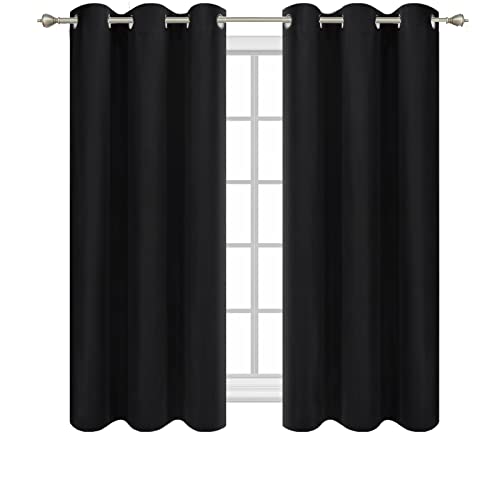 Diraysid Royal Blue Grommet Blackout Curtains for Bedroom Thermal Insulated Room Darkening Curtains Drapes, 38 x 63 inch, 2 Panels