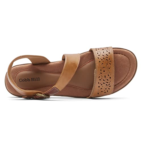 Cobb Hill Women's Zion 2 Piece Sandal, Vanilla Leather, 8.5
