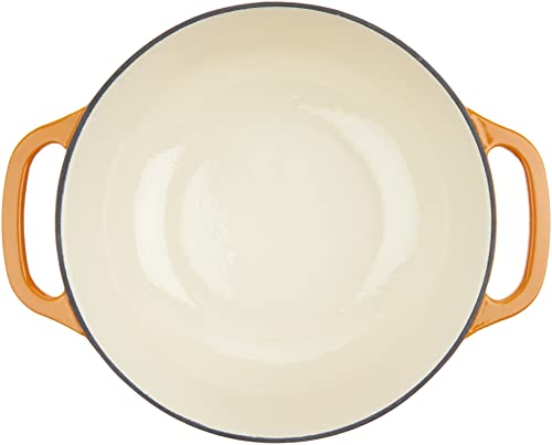 Lodge 6 Quart Enameled Cast Iron Dutch Oven with Lid – Dual Handles – Oven Safe up to 500° F or on Stovetop - Use to Marinate, Cook, Bake, Refrigerate and Serve – Lagoon
