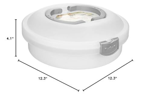 Southern Homewares Pie Carrier with Lid and Handle – 3-in-1 Plastic Dessert Container for Pies, Cakes, Cupcakes, and Muffins