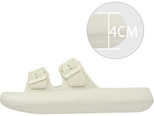 Pillow Slippers for Women Bath Shower Shoe Fashion Sandals Open Toe Pool Room House Slippers EVA Slides for Indoor Outdoor Purple Men Size 5 6 Women Size 7 7.5