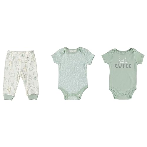 Baby Boy Baby Clothes Layette Set Footless Sleep and Play 3 Pack Dinosaur Dino Zoo Yellow 0-3M