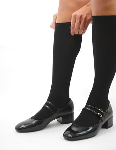 HUE Women's 4 Pack Flat Knit Knee High Sock, Coin Multi Pattern