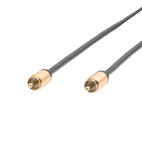 OLLGEN Upgraded Audio Video Cable,RCA Coaxial Cable with Male to Male 24K Gold Plated Plug,Video/Audio AV Extension Shielded Cord for Subwoofer Rear View Parking Camera (3m/10ft)