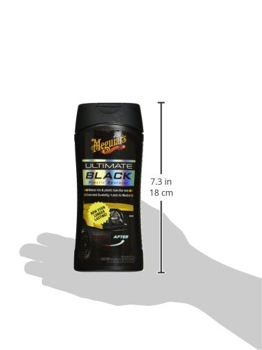 Meguiar's Ultimate Black Plastic Restorer - Give Yourself the Gift of Shine This Holiday Season and Enhance Faded Trim with Long-Lasting UV Protection - 12 Oz
