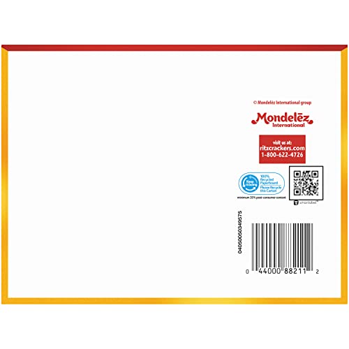 RITZ Cheese Sandwich Crackers, School Snacks, 48 Snack Packs (6 Boxes, 8 Crackers Per Pack)