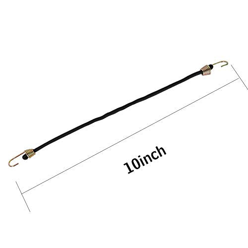 XSTRAP STANDARD 10-Inch Mini Bungee Cords 20 Pieces Rubber Stretchy Bungee Cords with Steel Hooks for Tarp Covers, Canvas Canopies, Motorcycle, Cargo, Hang Christmas Ornaments