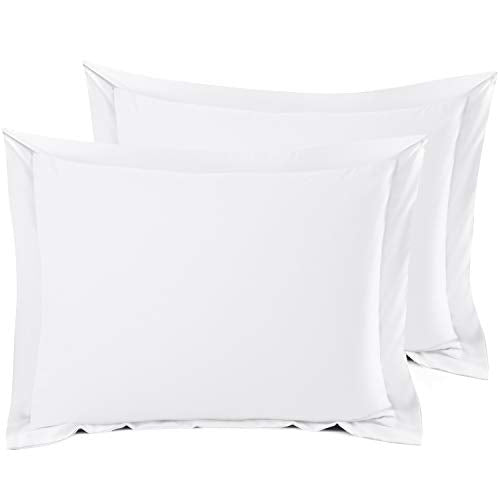 Nestl Soft Pillow Shams Set of 2 - Double Brushed Microfiber Pillow Covers - Hotel Style Premium Bed Pillow Cases, with 1.5” Decorative Flange, Queen 20"x30" - Stone Blue