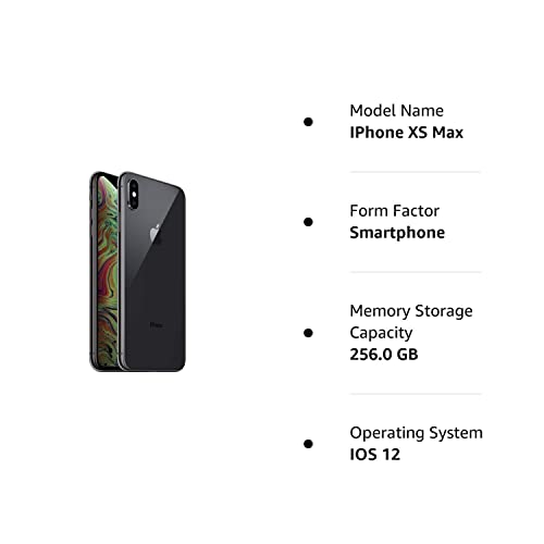 Apple iPhone XS Max, US Version, 256GB, Space Gray - GSM Carriers (Renewed)