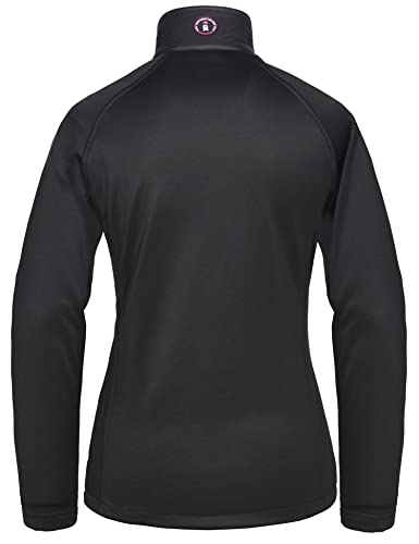 Little Donkey Andy Women's Insulated Hiking Jacket, Thermal Running Hybrid Jacket, Lightweight Breathable and Warm, Black Size XS