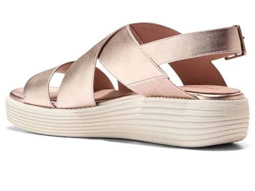 Cole Haan Women's Original Grand Platform Sandal Heeled, Rose Gold Talca/Ivory, 8