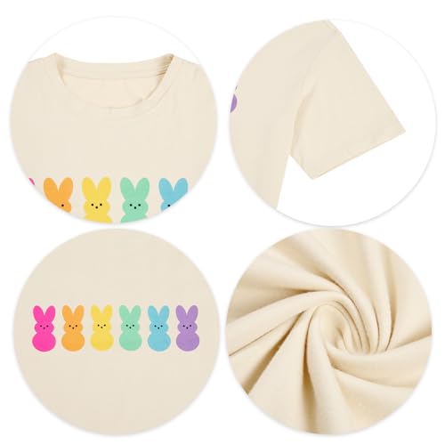 Easter Mama Bunny Baby Bunny Shirt Easter Bunny Peeps Shirt for Women Kids Family Matching Easter Day Shirts White