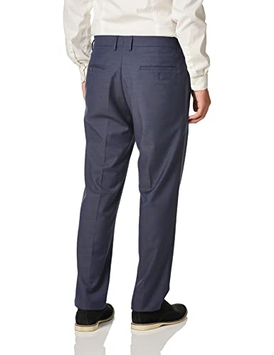 Kenneth Cole Reaction Men's Stretch Weave Slim Fit Dress Pant, Medium Grey, 36W x 30L