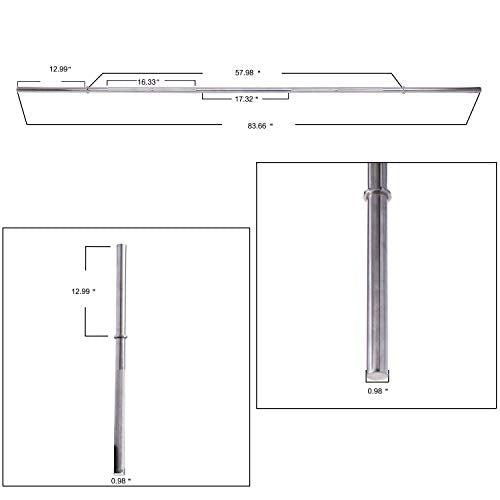 Signature Fitness Olympic Barbell Standard Weightlifting Barbell, 1IN7FT