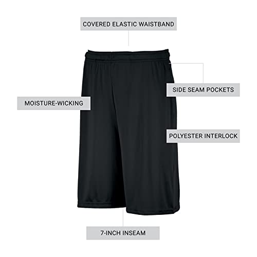 Russell Athletic Big Boy's Dri-Power Performance Short with Pockets Shorts, Black, S