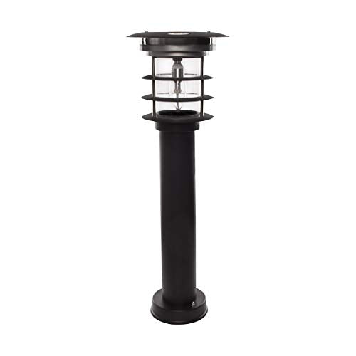 Gama Sonic Solar Pathway Light, Stainless Steel Bollard LED Lamp, Waterproof Outdoor Landscape Lights (GS-214)