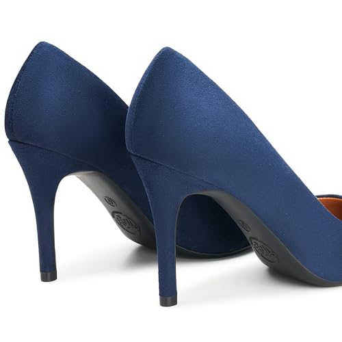 Trary Women’s High Heel Dress Pump Pointed Toe Shoe Classic Office Special Dressy Casual