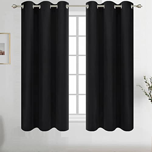 Diraysid Royal Blue Grommet Blackout Curtains for Bedroom Thermal Insulated Room Darkening Curtains Drapes, 38 x 63 inch, 2 Panels