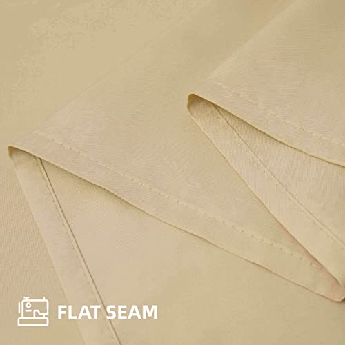 OutdoorLines Waterproof Indoor Outdoor Curtains for Patio–Privacy Sun Blocking Grommet Curtain Panel Weatherproof, UV Resistant Curtains for Gazebo, Front Porch, Pergola Beige 150W x 95L Inch 1 Panel