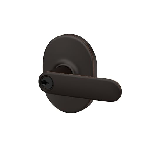 Schlage F170DAV622RMN Davlin Lever with Remsen Trim One Sided Non-Turning Dummy Door Handle, Matte Black