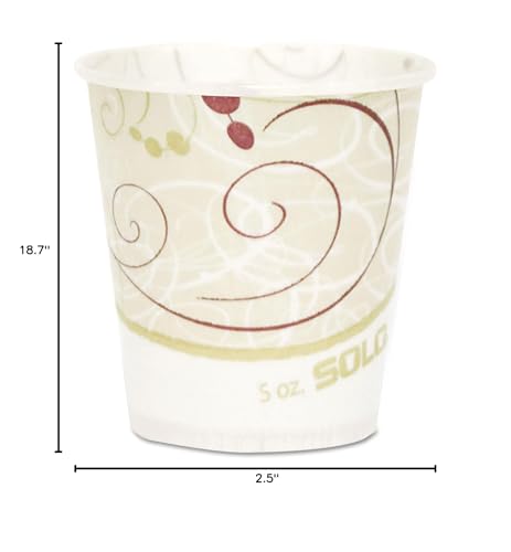 SOLO R53SYMPK Paper Water Cups, Waxed, 5oz, 100/Pack