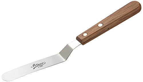 Ateco 1385 Offset Spatula with 4.5-Inch Stainless Steel Blade, Wood Handle, 4.5 Inch, natural (Pack of 2)