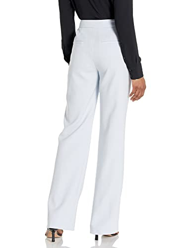 BCBGMAXAZRIA Women's Straight Leg Pant Crease Functional Pockets Trouser, Gardenia